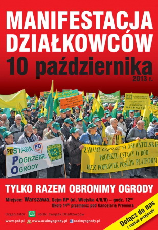 Ogólnopolska manifestacja działkowców