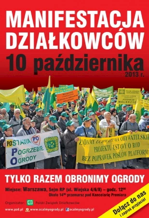 Ogólnopolska manifestacja działkowców