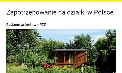 Badanie zapotrzebowania na nowe działki