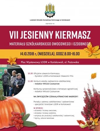 VII Jesienny Kiermasz Materiału Szkółkarskiego Owocowego i Ozdobnego