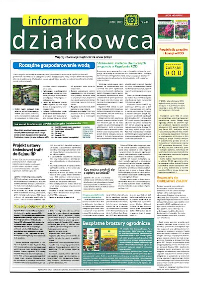 Informator działkowca lipiec 2019