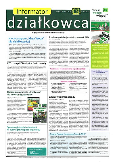 Informator działkowca kwiecień/maj 2021