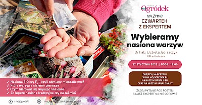 Wybieramy nasiona warzyw – LIVE – 27 stycznia, godz. 13:00