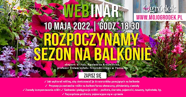 Rozpocznij sezon na balkonie od naszego darmowego webinaru! 10 maja dowiesz się wszystkiego, co na t