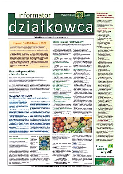 Informator "działkowca" październik 2022