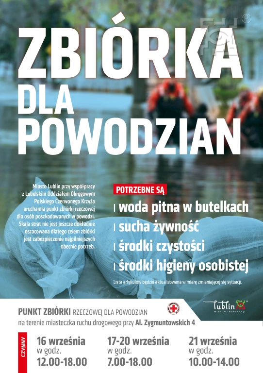 Lublin wspiera powodzian